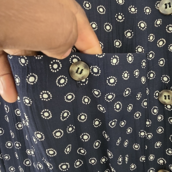 Vintage Liz Claiborne Dress Mixed Ptint Women Button Up Cottagecore Deadstock - Picture 8 of 16